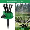 360 Degree Garden Automatic Multi Head Sprinkler Watering Nozzle Gardening Tools Irrigation Sprinkler