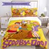 3 шт. Комплект постельного белья Scooby-Doo Пододеяльник на молнии Включает 1 пододеяльник и 2 наволочки, Мягкий и удобный для всех сезонов.