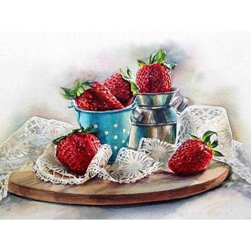 Diy Painting Diamond Cup 5d Fruit Diamond Embroidery Scenery Cross Stitch Flower Full Round Drill Crafts Home Decor Gift