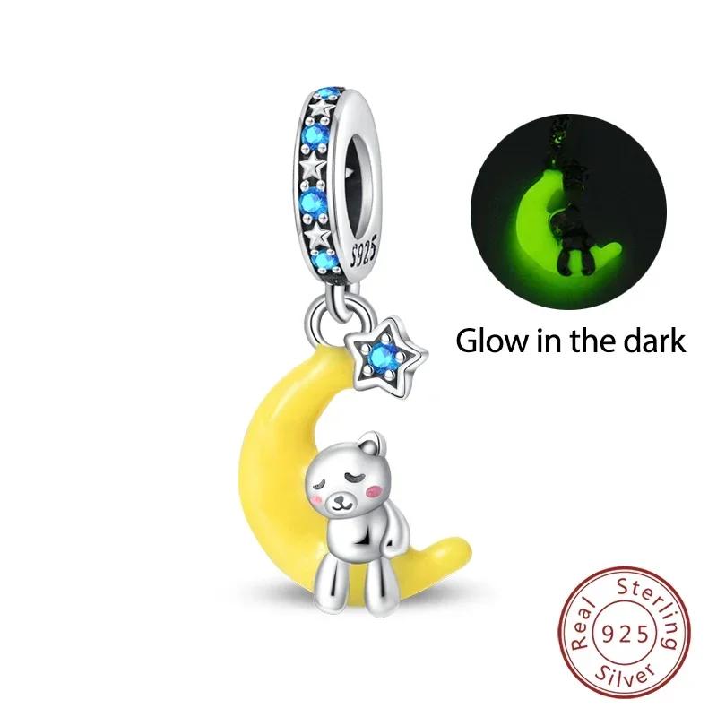 Кулоны Звезда Луна Ночное сияние Бусины Шишки Сосны Подходят для Браслетов Медь Красивые Цветы Подвески Бабочки DIY Ювелирные Изделия