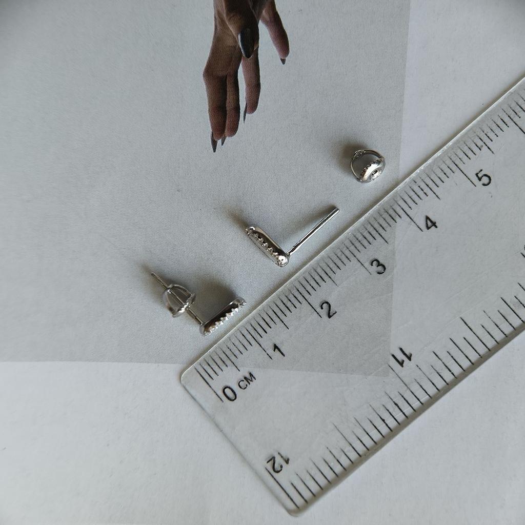 Серебряные серьги с натуральным перламутром, фианитами (2184713)