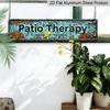 2D Flat, 1pc, "Patio Therapy" Metal Sign, Aluminum Decorative Sign, Novelty Street Sign, Home Decor, Room Decor, Wall Decor, Restaurant Decor, Bar
