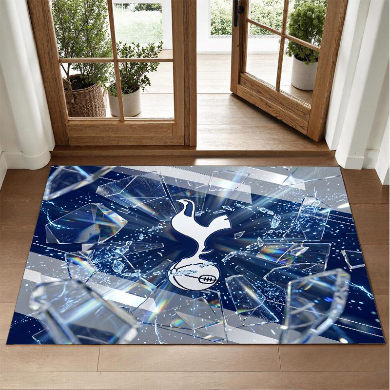 Tottenham Hotspur Design Crystal Velvet Rug Soft Decorative Mat for Bedroom Entrance