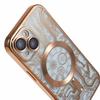 AR Series For iPhone 15 Magnetic Case Electroplating Soft TPU Cover Compatible with MagSafe