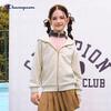 Champion Детская хлопковая толстовка с капюшоном на молнии с вышивкой