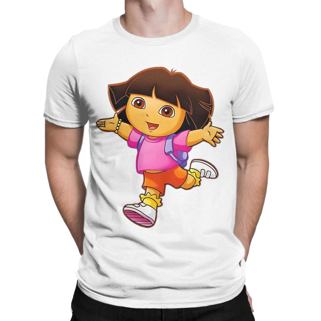 Streetwear TShirt Summer DDoras The Explorers Novelty TShirts Cotton Tshirt for Unisex Y2K Classic Print Short Sleeve Tees