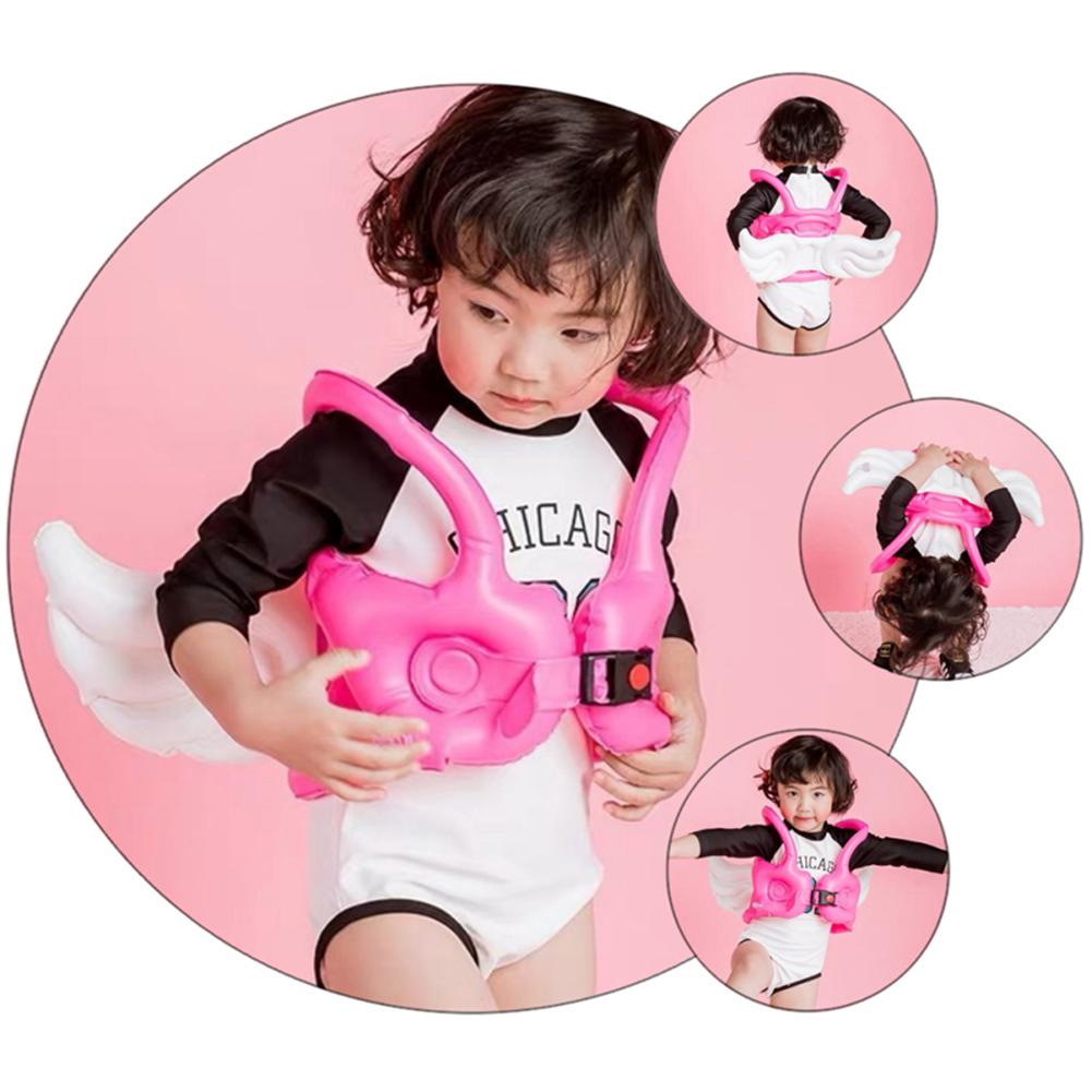 Children Inflatable Buoyancy Vest Angel Wings Swimming Float Life Jacket Outdoor Water Toys
