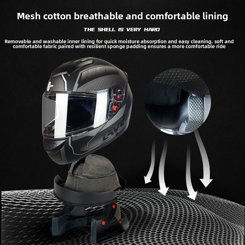 Casco de moto integral universal para todas las estaciones, seguridad certificada para scooter