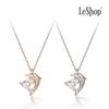 [LeShop] 14K Gold Plated Heart Dolphin Necklace_LJ5284BRN