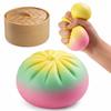 Rainbow Color Steamed Bun Squeeze Toy Soft Cute Fidget Sensory Toy  Children Gift