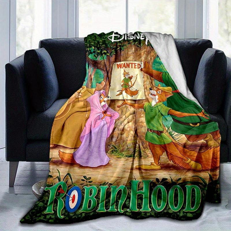 1pc, Disney Robin Hood Wanted Poster Blanket,Home Decorative, Couch Cover, Outdoor Blanket, Gift