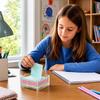 Scratch Resistant Acrylic Note Box Wavy Edge Notepad Holder Desk Organizer  Desk Organization