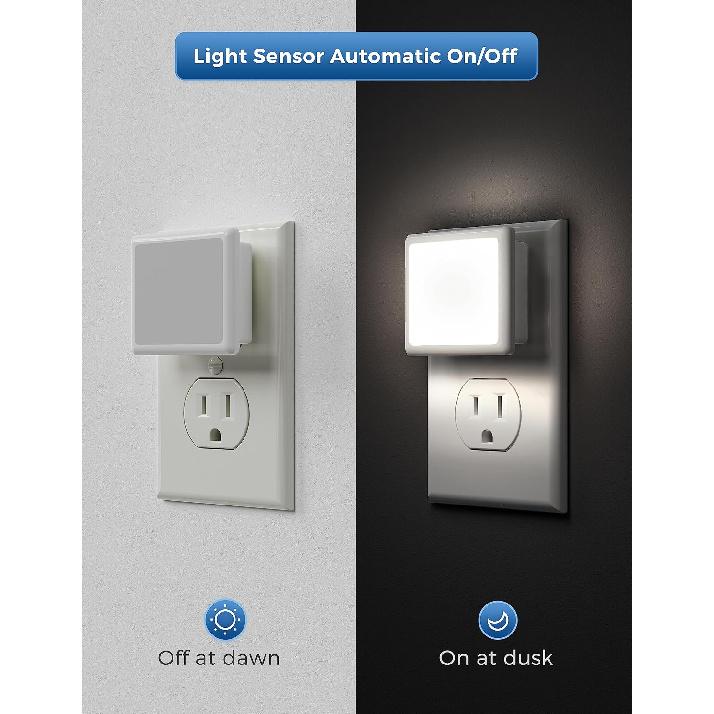 L LOHAS LED Night Lights Plug into Wall 2-Pack, 0.3W Plug in Night Light