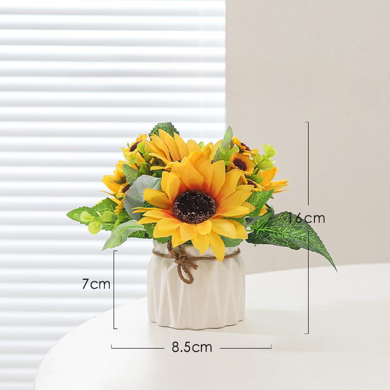 Simulated Embroidered Ball Artificial Flower Potted Plant Decoration Restaurant Tabletop Home Floral Atmosphere Decoration