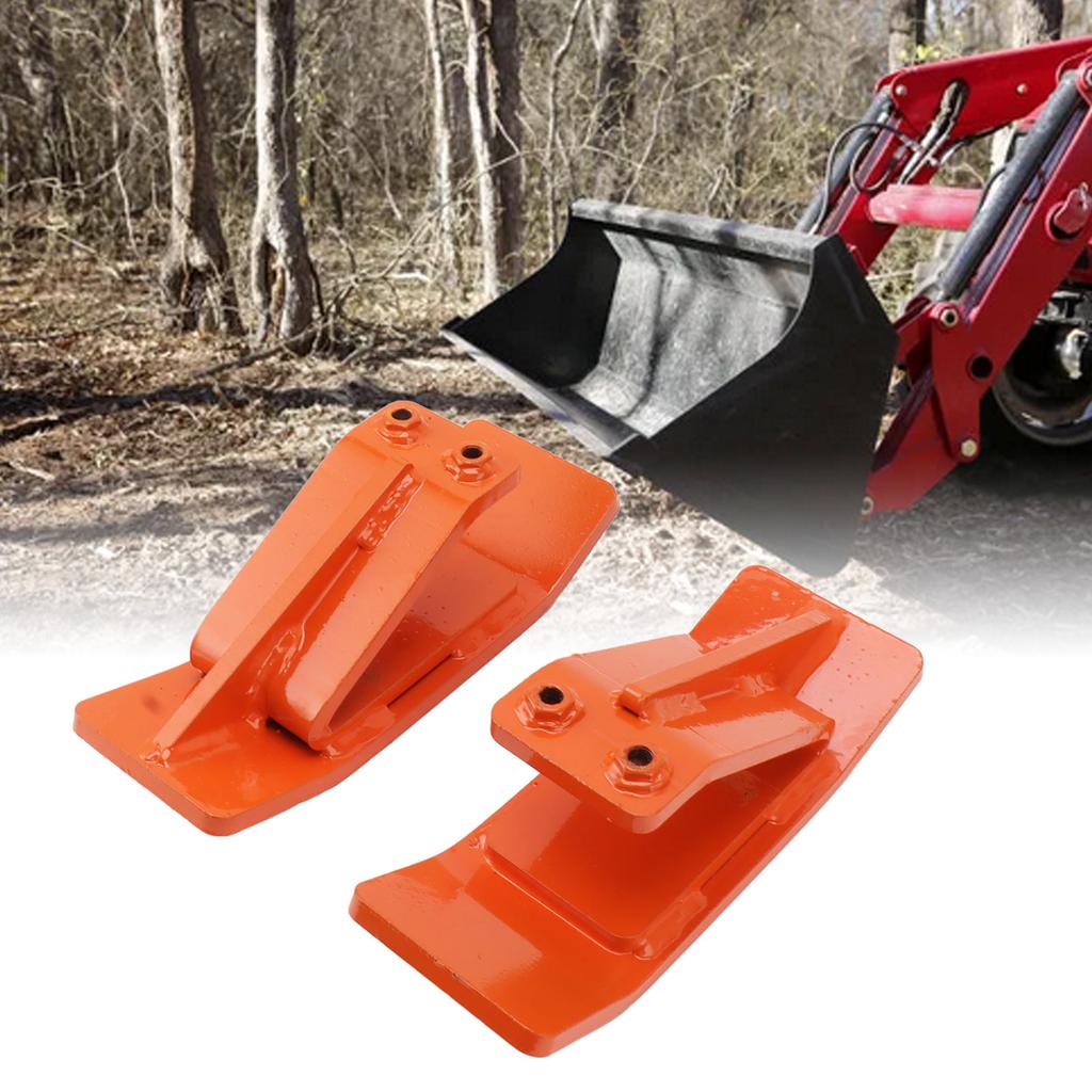 Tractor Bucket Protector, Hvy Duty Steel Ski Protector with Double Locking Nuts and L Shaped Handle, for Snow Lves Removal Sprding Gravel in Farm