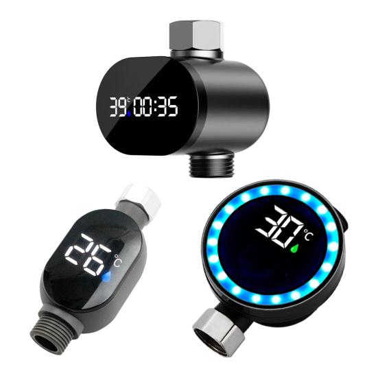Измеритель температуры душа Точный тестер мониторинга температуры воды со светодиодным дисплеем Гидроэнергетический Водонепроницаемый Термометр для ванны Безопасный датчик
