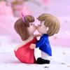 Resin Kissing Bride Groom Model Figurine Miniature Wedding Scenery Ornaments