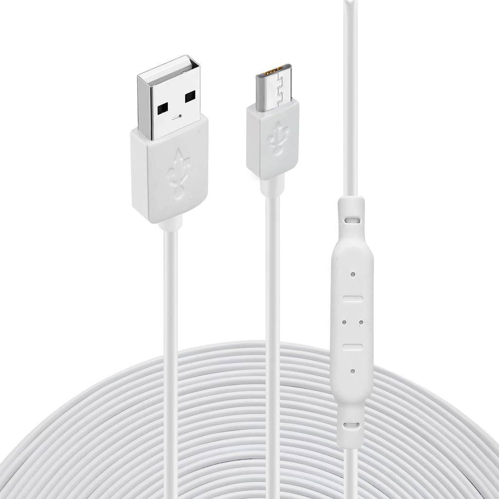 Прочный USB-Micro USB кабель для зарядки, кабель питания для камеры видеонаблюдения, прочный и простой в использовании, только для зарядки