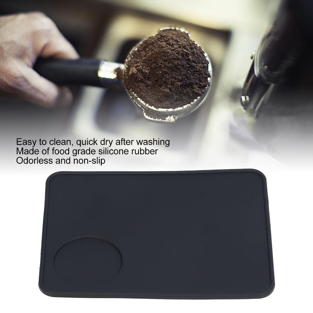 Food Grade Silicone Espresso Coffee Mat Black Coffee Powder Pad Coffee Tamping Mat Barista Tools