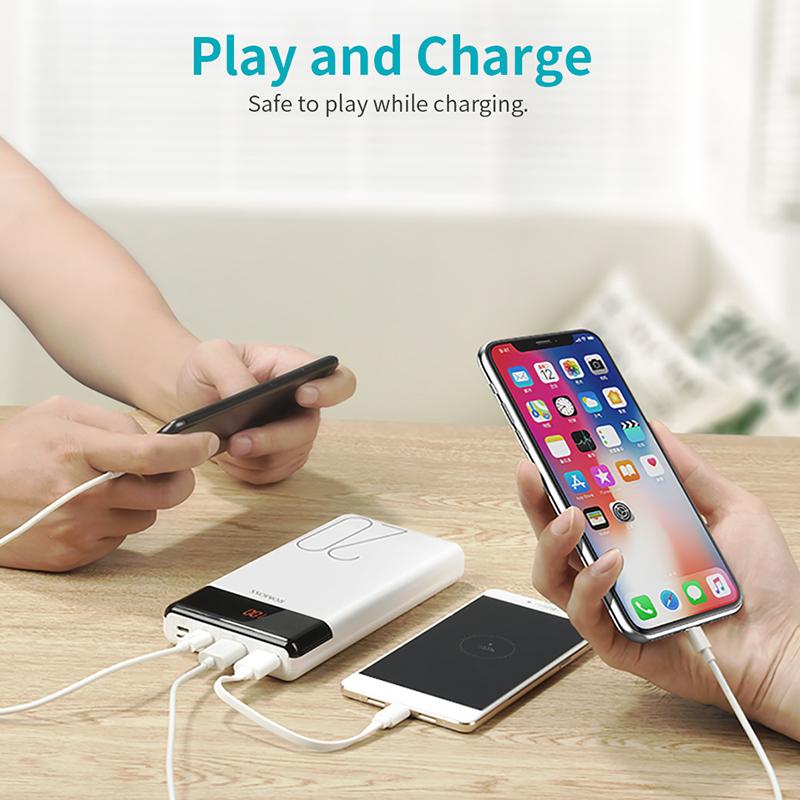 ROMOSS LT20 Power Bank 20000 мАч Портативная зарядка Powerbank 20000 мАч Внешнее зарядное устройство Poverbank для iPhone 13 Xiaomi Mi