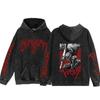 Аниме Berserk Washed Hoodies Guts Manga Print Hoodies Men Women Harajuku Pullover Loose Cotton Sweatshirts Y2k Clothing Unisex