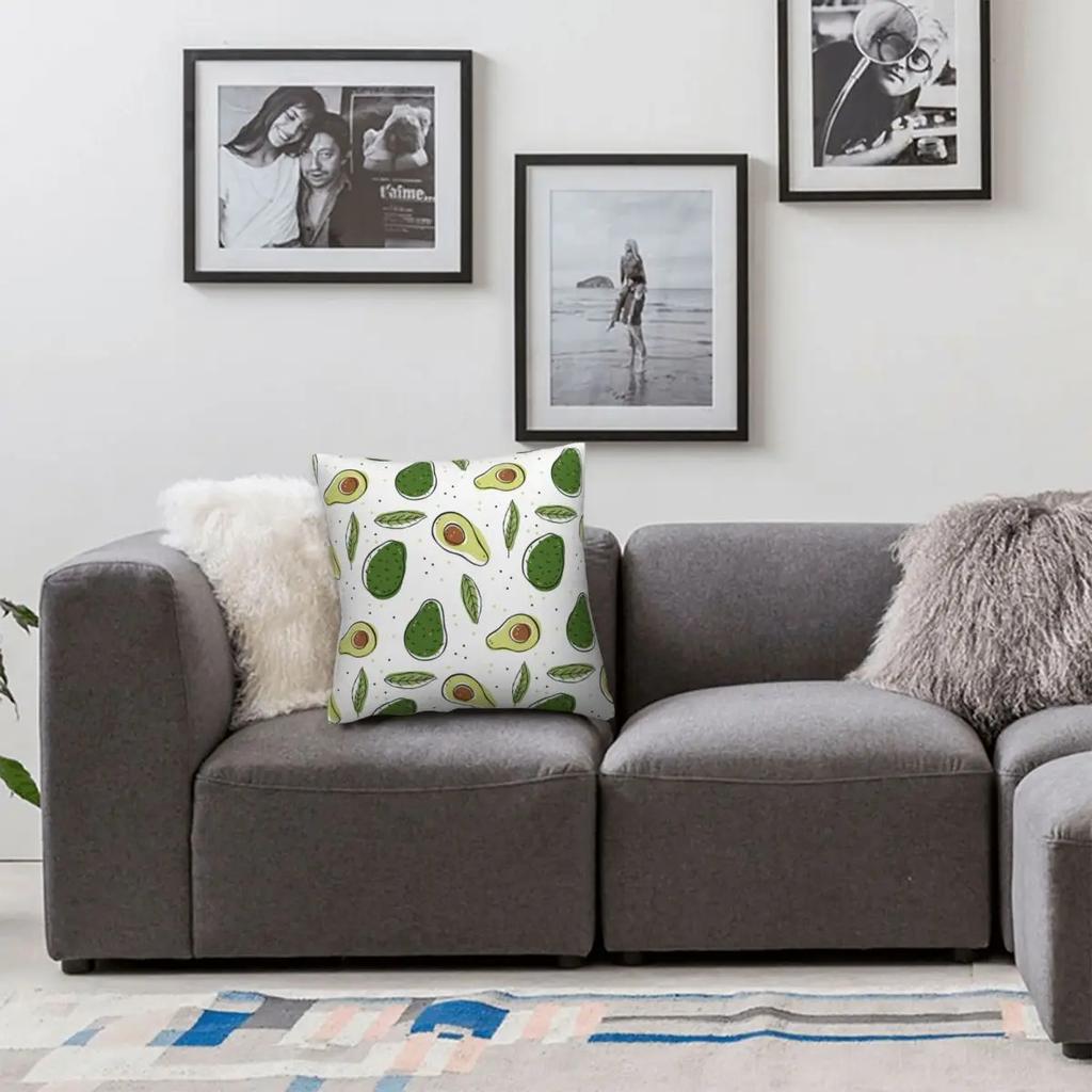 Милая наволочка с авокадо, мягкая полиэстеровая наволочка, подарок, наволочка для декоративной подушки, для дома, квадратная