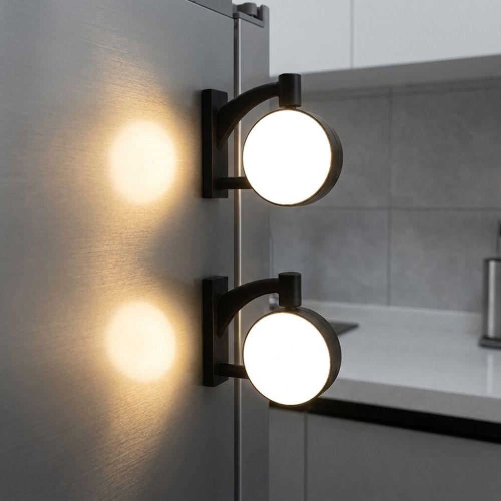 No Pattern Luminous Blank Fridge Sticker Round Square Fridge LED Light-Up Plaque Shop Window Decor
