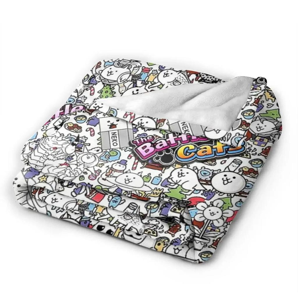 Battle Cats Blankets Soft Warm Flannel Throw Blanket Cover for Bed Living Room Picnic Travel Home Sofa