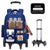 "Large Capacity Trolley Schoolbags for Grade 2, 3, and 6 Students - Card Bara Design To Reduce Carrying Burden"
