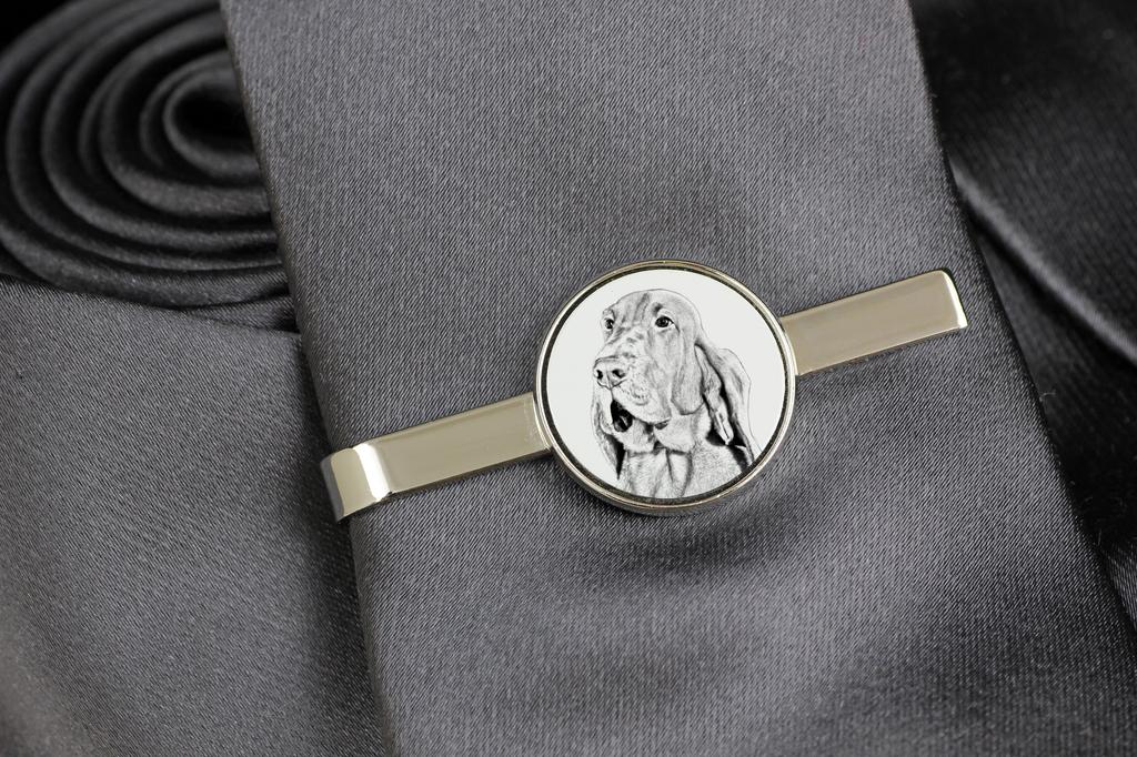 Bloodhound, St. Hubert Hound, Sleuth-hound - tie clip with a dog, personalized tie clip, a unique gift for a man from the Art-Dog brand