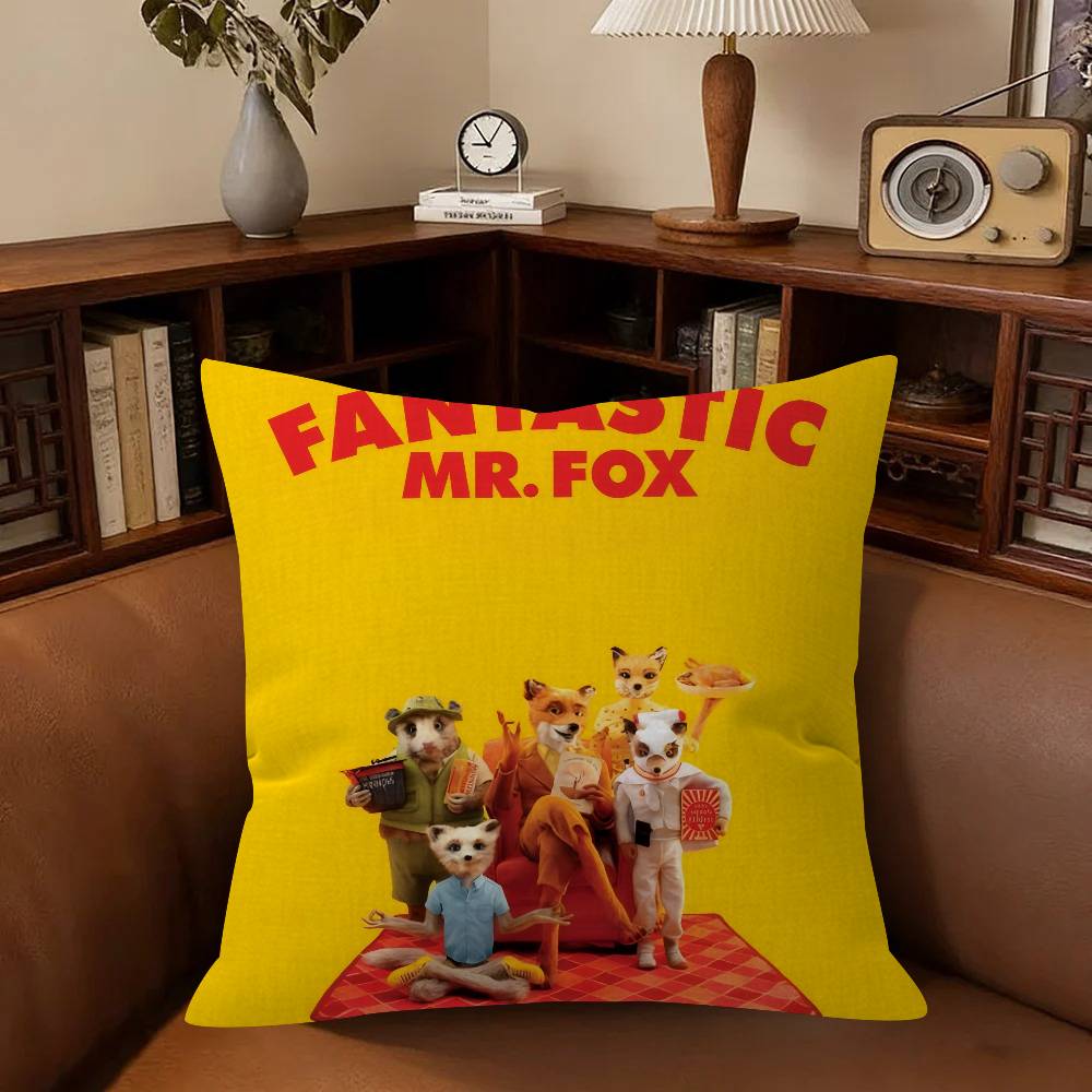 Movie The Fantastic Mr Fox Cushion Cover Decorative Pillow Sofa Home Decor Case Pillow Cases