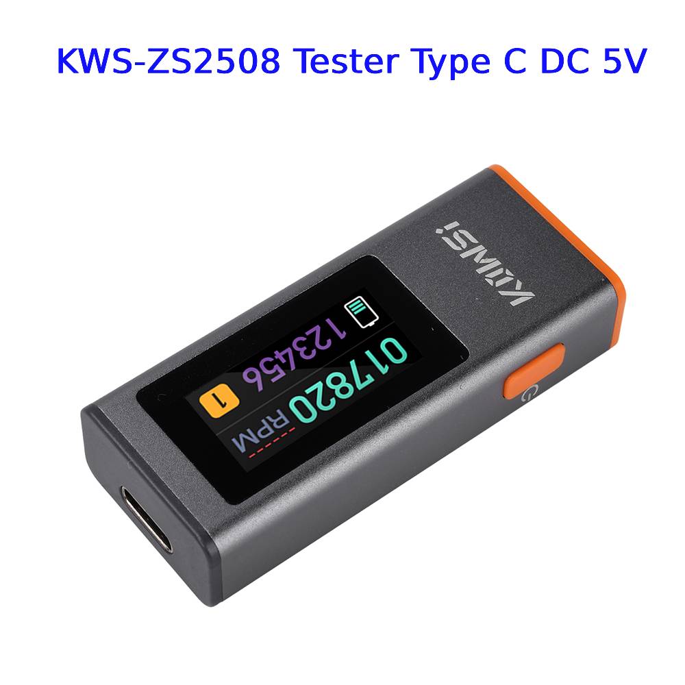 KWS-ZS1118 Type-C Multi-function Digital Display DC Voltage Ammeter Power Meter DC 1V 1.1A Ammeter Power Meter Charging Tester