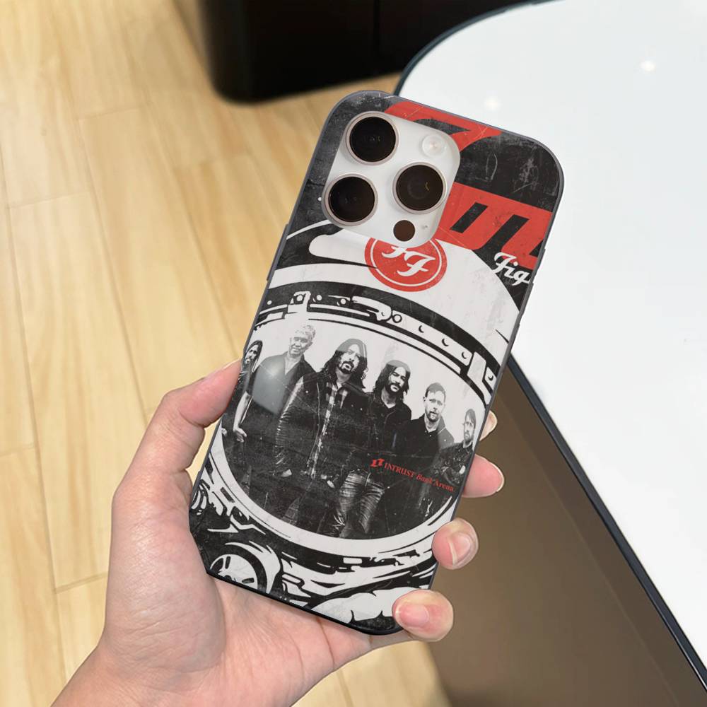 Чехол для телефона F-Foo F-Fighters Classic Rock для IPhone 16 15 17 Pro 11 12 13 14 Pro Max Plus Мягкий силиконовый чехол-оболочка с волнистой текстурой