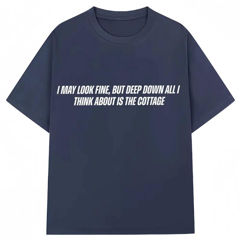 Heated Rivalry T Shirt I May Look Fine But Deep Down All I Thank about Is The Cottage Tshirt Unisex Women Pure Cotton Tee Shirts