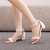 Crystal Queen Wedding Shoes Bride Elegant White Lace Flower Pearl Design High Heels Female Pumps Summer Women Sandals