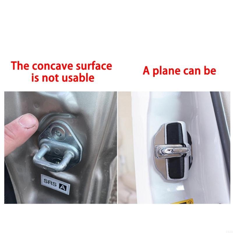 C63D Vehicles Door Stabilizer Lock Cover For LC LS LX RX UX Noise Reduction Anti Shake Regulator Easy Installation Metal Mixture