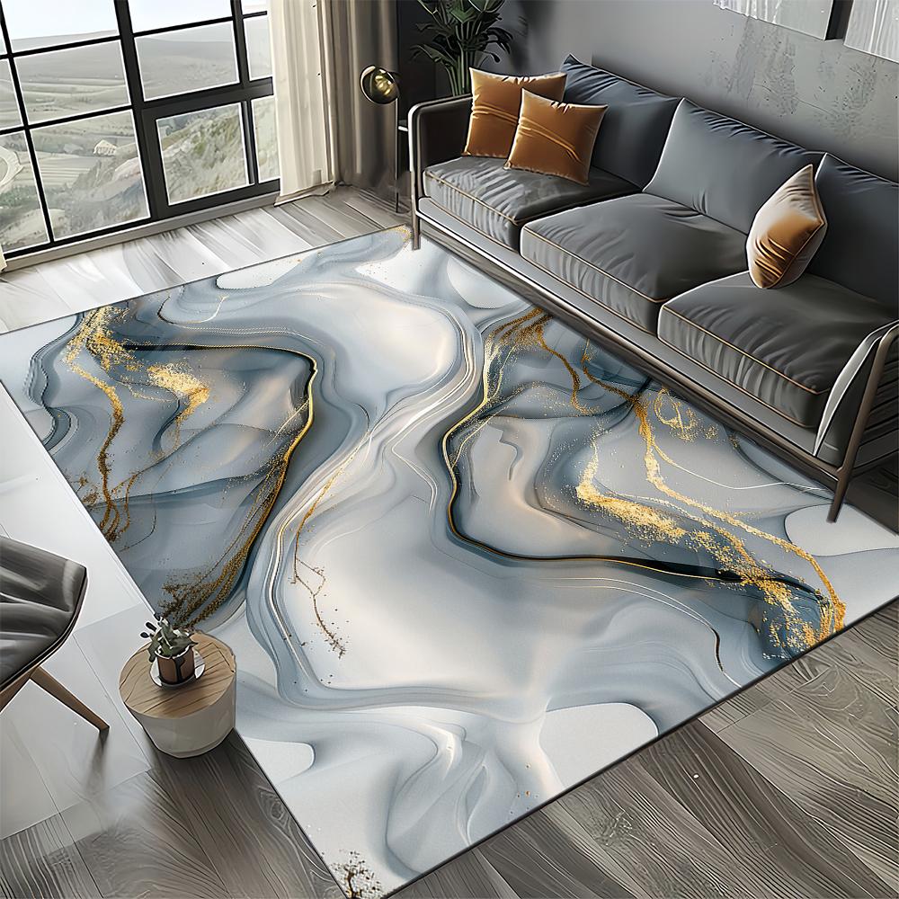 27 Стиль Новая Мода Мрамор Черный Белый Золотой Камень Ковер Коврик для Гостиной Спальни Дома Украшение Дивана, Нескользящий Напольный Коврик