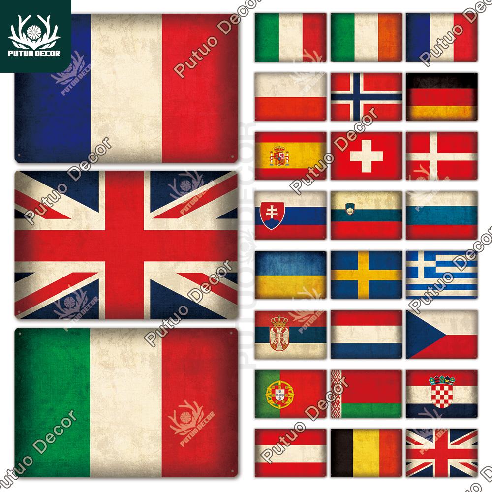 Decor Flag Vintage Metal Sign Tin Sign Decorative Plaque Wall Decor Bar Pub Man Cave Living Room Home Door Decoration