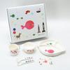 Gakken Goldfish Gomi Taro Tableware Gift Set K37002 Children's (White)