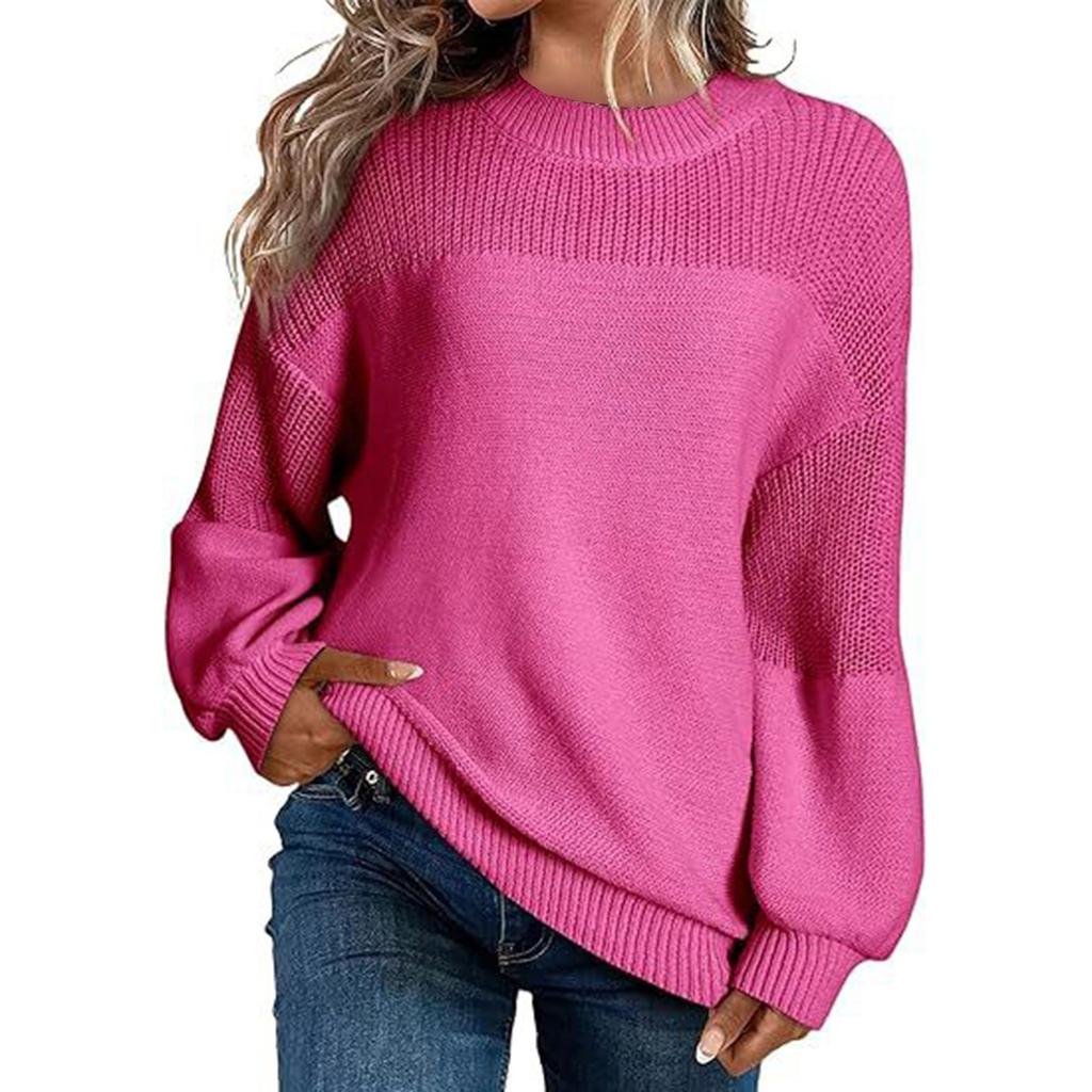 Women's Long Sleeve Winter  Sweater Sweater Knitted Pullover Round Neck Sweater Pullover Knitted Sweater