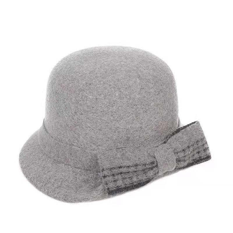 Женская зимняя шерстяная пушистая клетчатая складная шапка-рыбачка Miyu Sifei