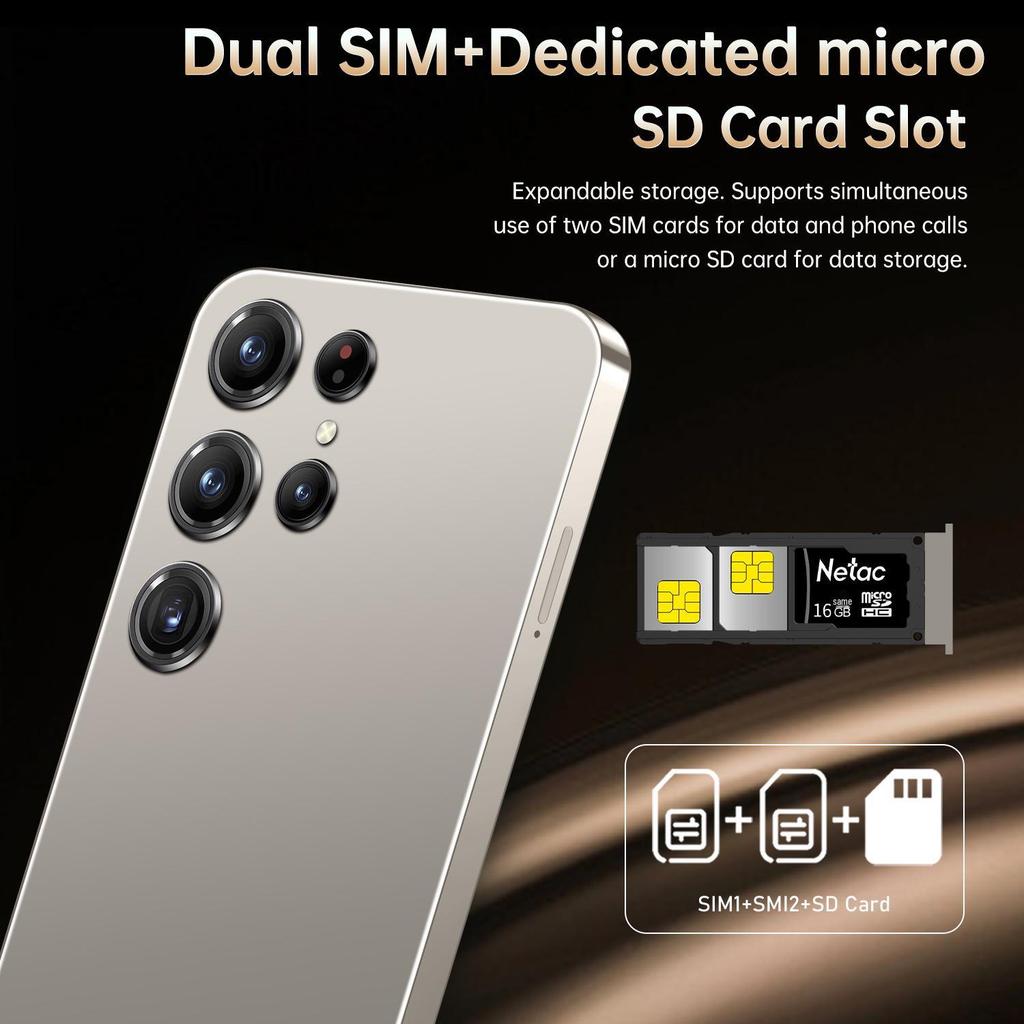 Смартфон S25 Ultra - 7,3-дюймовый HD-экран, Android, 2 ГБ + 16 ГБ