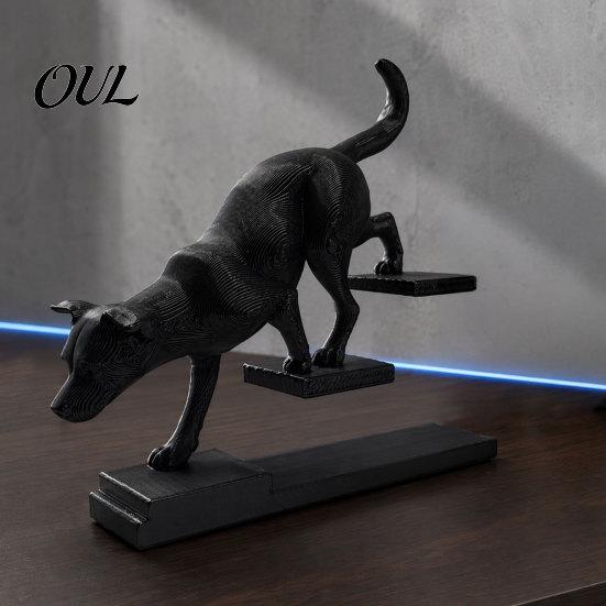Уникальная многослойная скульптура-лестница 3D-печатная фигурка кошки/собаки, скульптура животного на ступеньках, современная фигурка в форме кошки/собаки, шагающая, художественное украшение для рабочего стола
