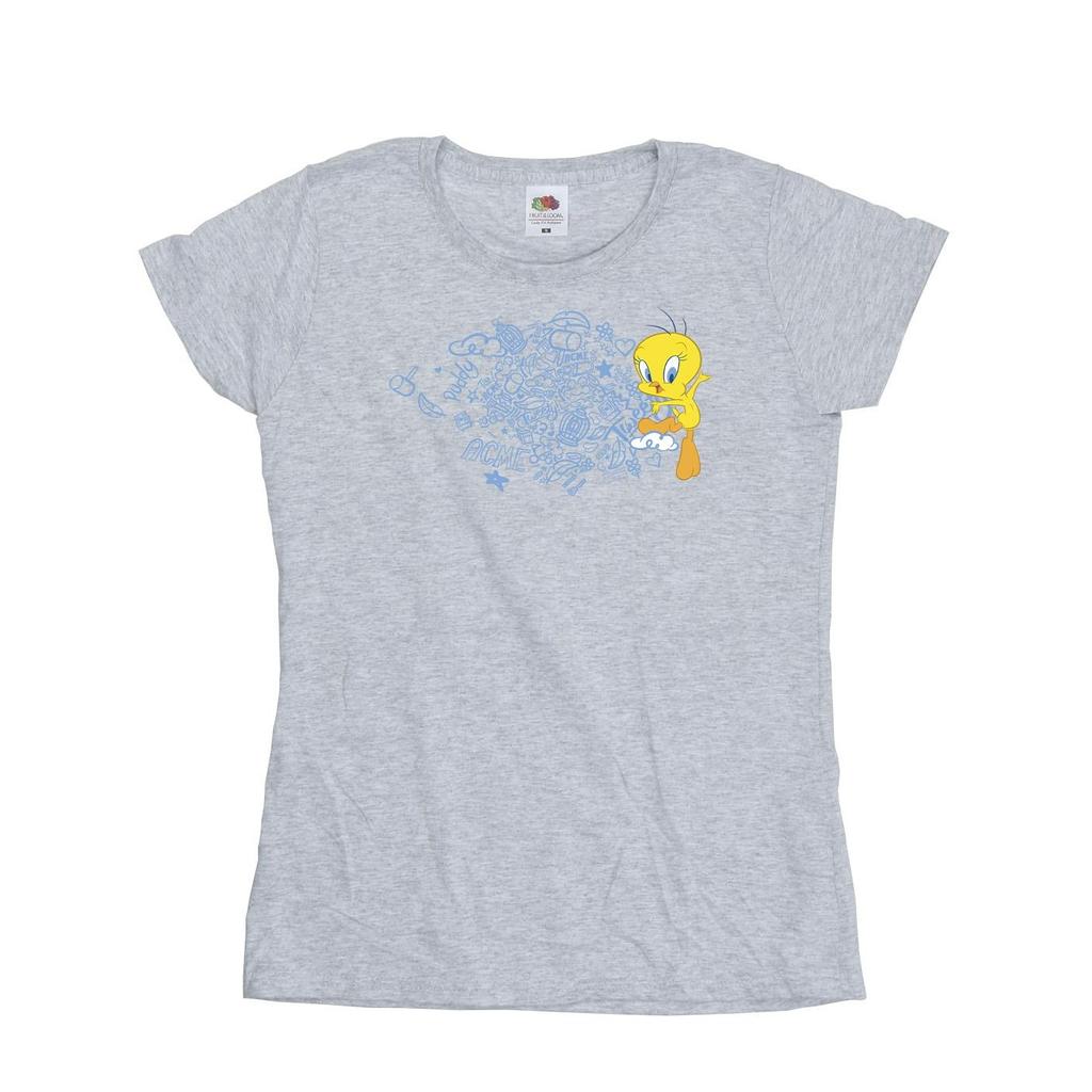 Looney Tunes Womens/Ladies ACME Doodles Tweety Cotton T-Shirt