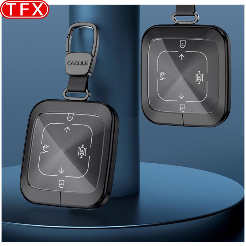 For Zeekr 009 2024 2023 2022 Car Styling Aluminium Alloy Key Cover Suede Leather Protective Shell Case Buckle Auto Accessories