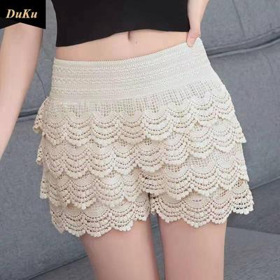 Черные кружева можно носить поверх защитных брюк, леггинсов, нескользящих леггинсов, женских брюк-тортов