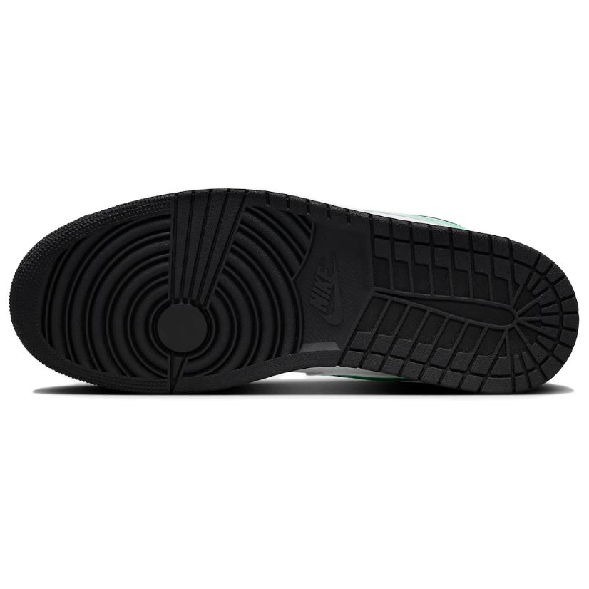 Мужские кроссовки Air Jordan 1 Low Green Glow Белый Черный 553558-131