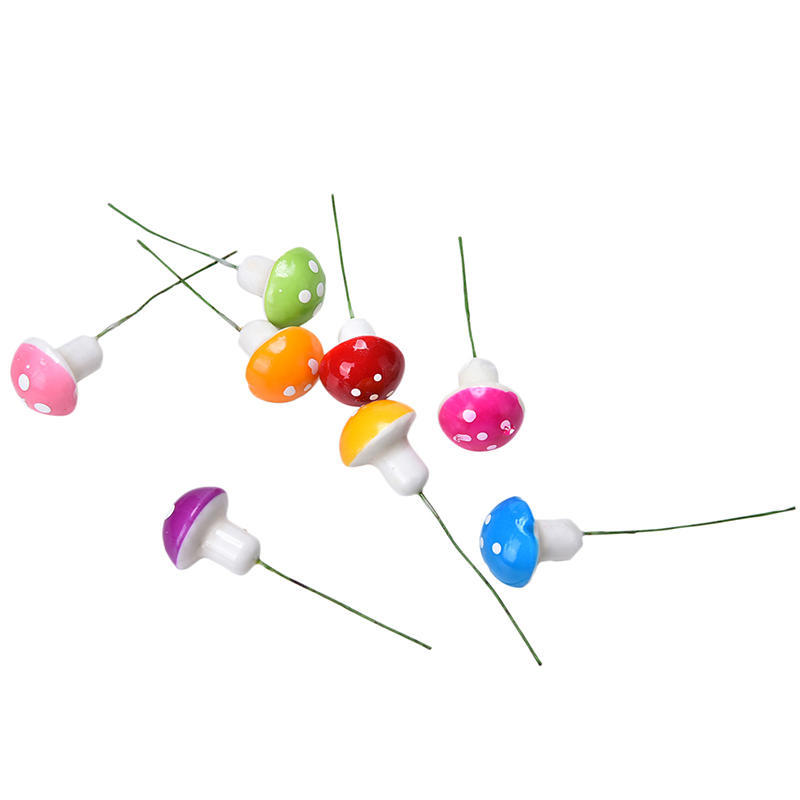 Мини-цветной грибной садовый декор, мини-цветочный горшок, кукольный домик для феи своими руками