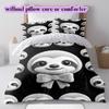 Black white animals Pattern Bedding,Quilt Set Quilt Cover Pillowcase Home Birthday Gift (1*duvet cover+2*pillowcase,without core)