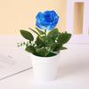 Искусственная Роза в Горшке Настольная Искусственная Роза Бонсай Многоразовая Искусственная Роза в Цветочном Горшке для Домашнего Офисного Декора Реквизит для Фотографии